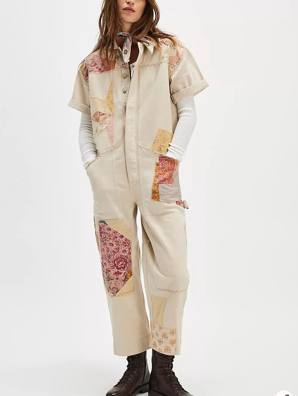 We The Free patchwork Jumpsuit
